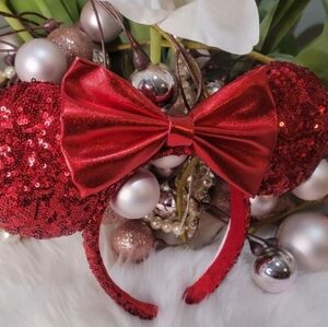 Red Sequin Loungefly Disney Headband NEW